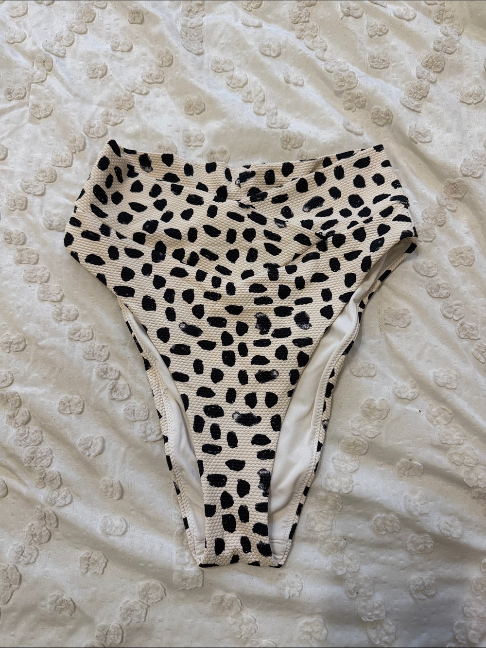 Aerie pique crossover high waisted swim bottoms